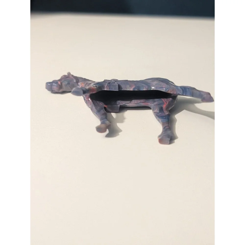 1950s Marbled Swirl Plastic Horse Varicose Mold Toy USA Dime Store Western Pony